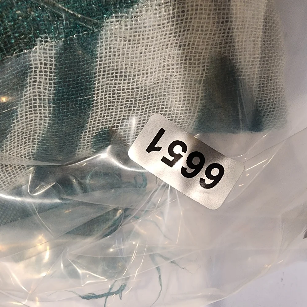 Teal and White Leaf Print Large  Scarf